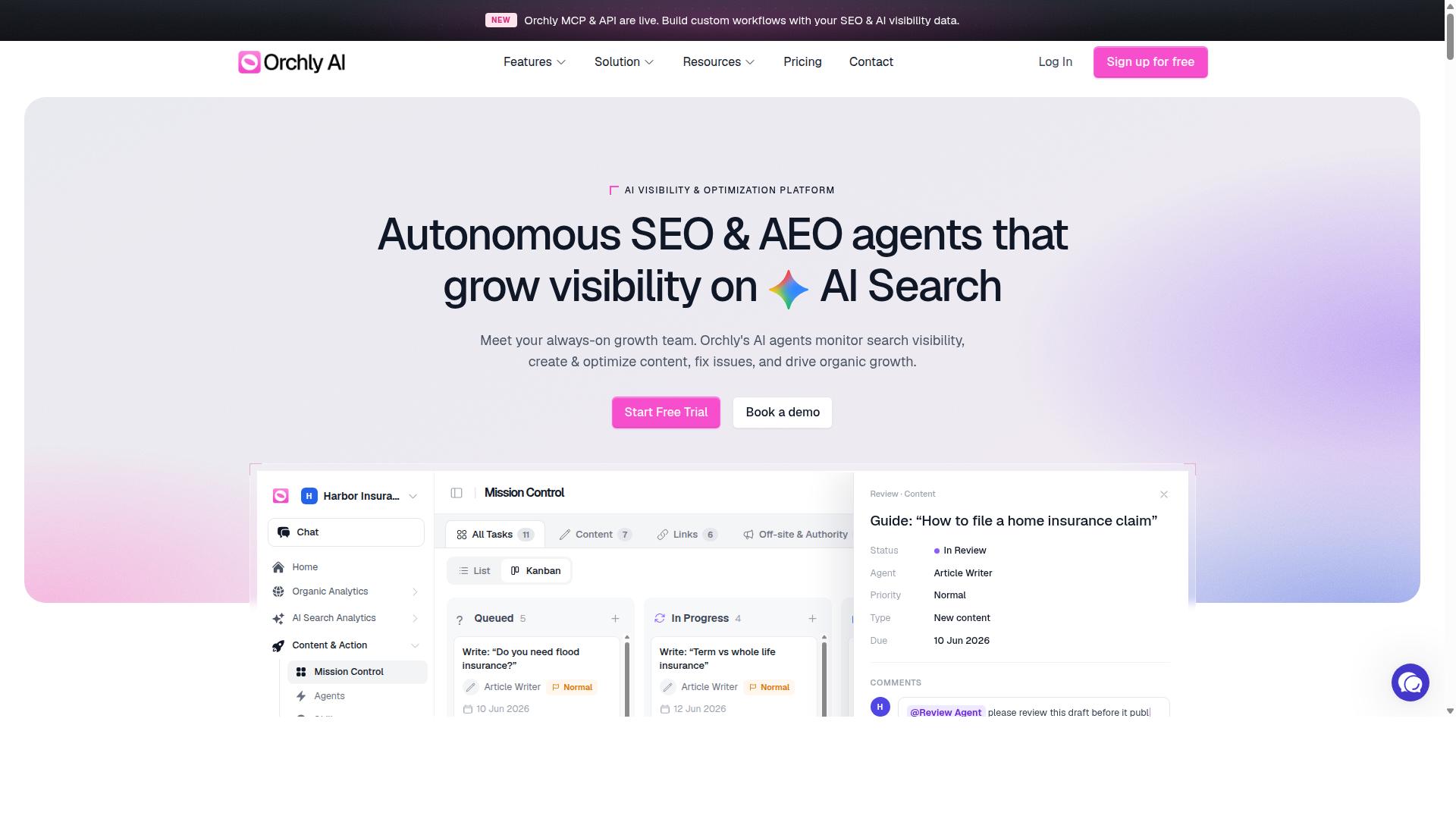 Orchly.ai website